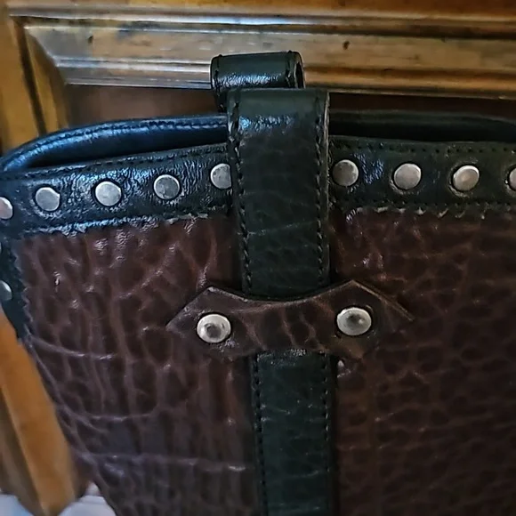 GIUSEPPE ZANOTTI BROWN & BLK LEATHER HARNESS EMBELLISHED BOOTS WITH BUCKLE TRIM! - Picture 4 of 11